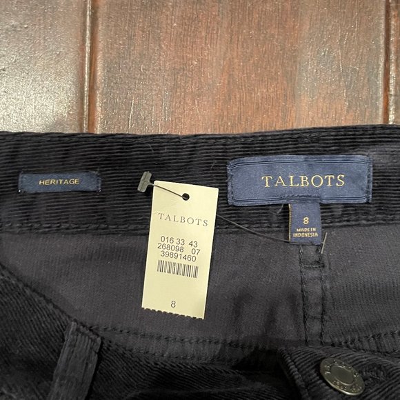 NWT Talbots Heritage Navy Corduroy Pants - Picture 4 of 5